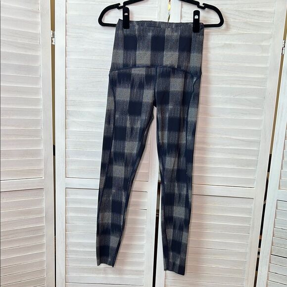 Varley Anthropologie Meadow Fragment Check Leggings Tights Small - Picture 2 of 10
